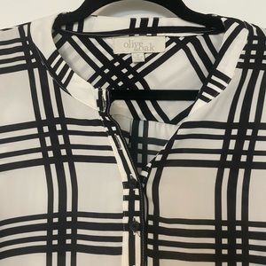 EUC black and white blouse